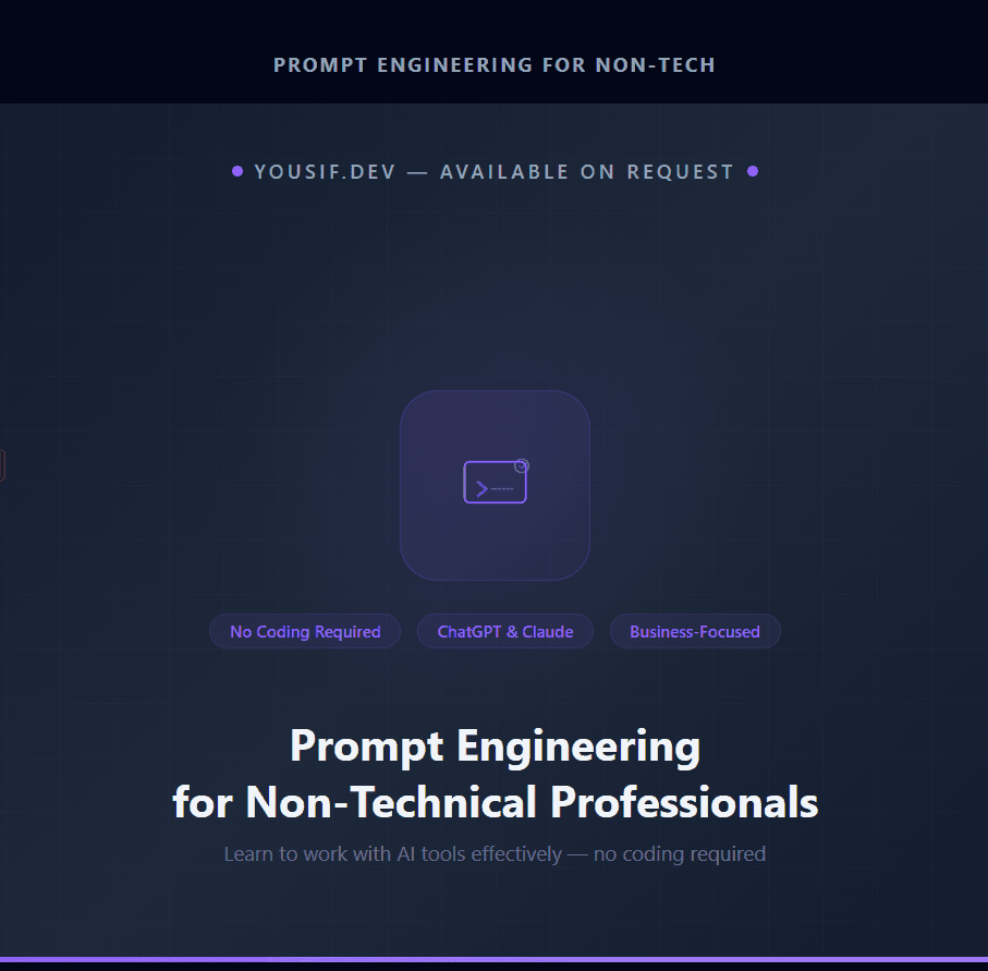Prompt Engineering for Non-Technical Professionals